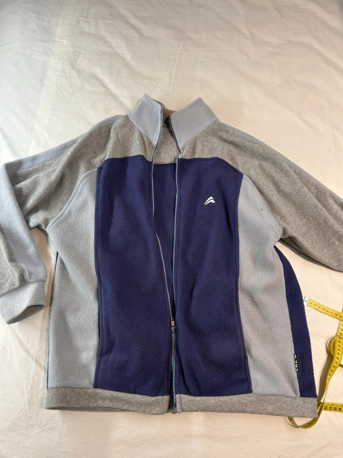 Zipped sweater violet gray fleece jacket size ckl size 3 / m – photo 2
